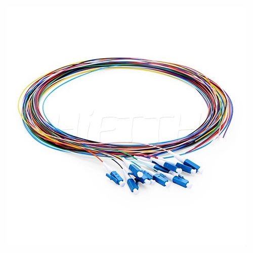 12 Fibers Single-mode Multi-mode Multi-core Unjacketed Color-Coded Fiber Optic Pigtail - Image 2