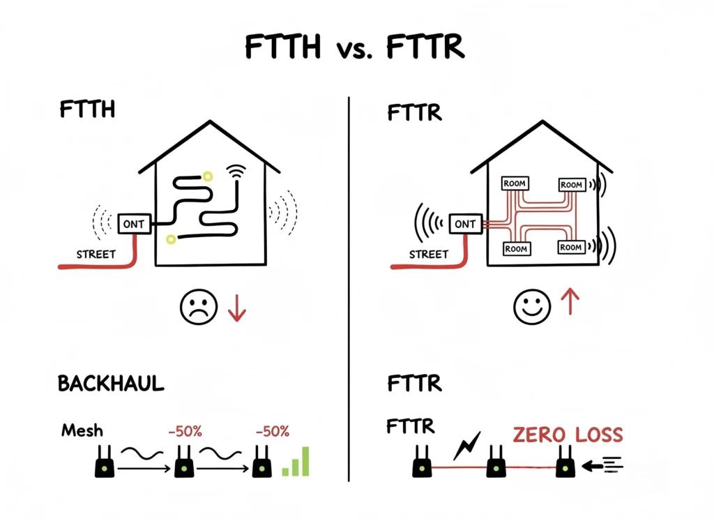 FTTH vs. FTTR Why Your Current Fiber Is Not Enough